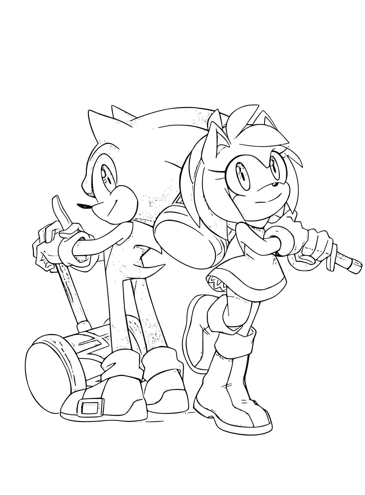 Desenho para colorir e imprimir Sonic