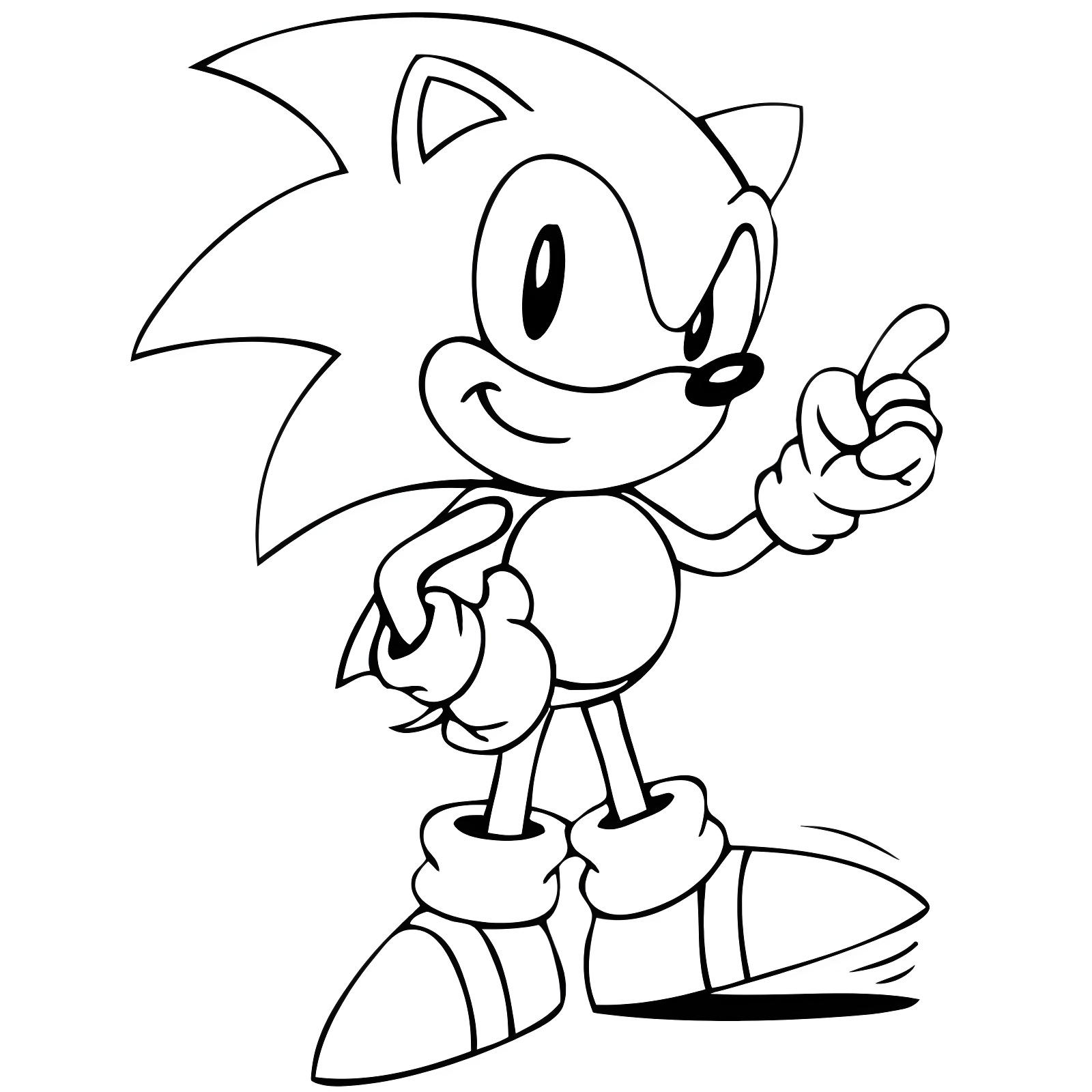 Desenho para colorir e imprimir Sonic