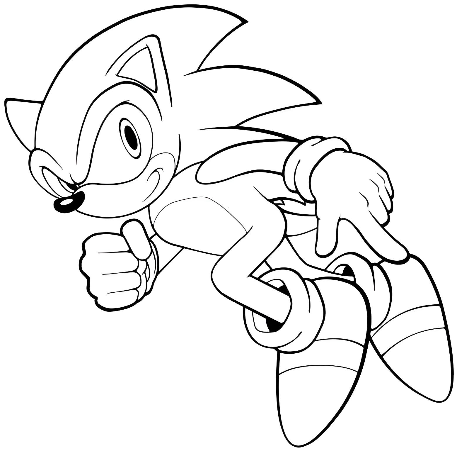 Desenho para colorir e imprimir Sonic