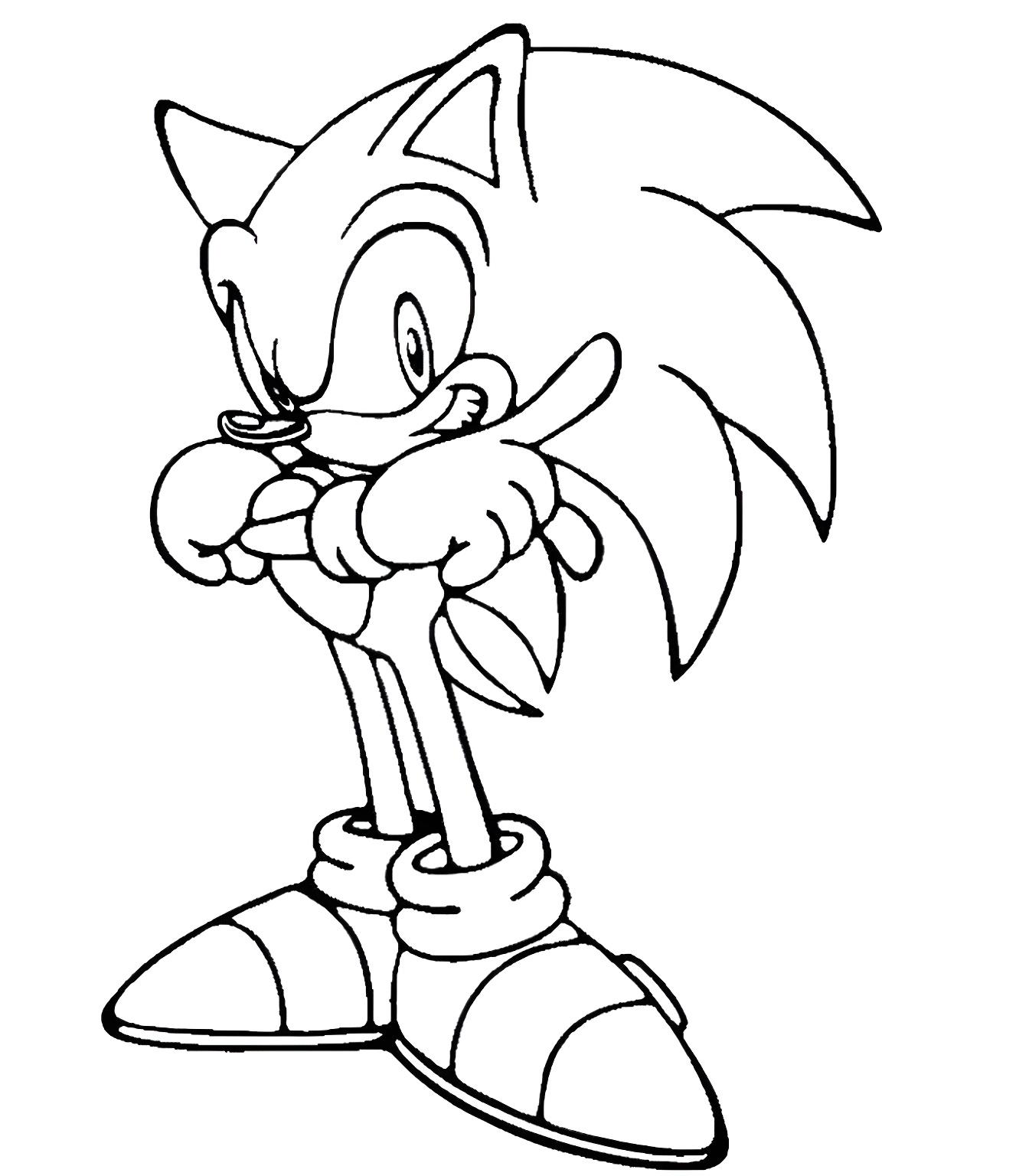 Desenho para colorir e imprimir Sonic