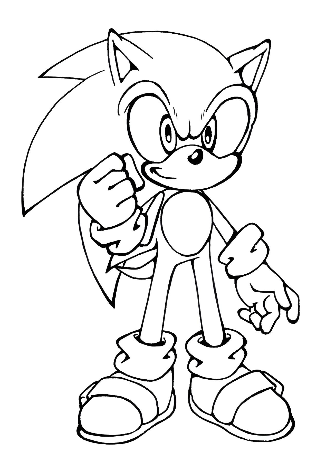 Desenho para colorir e imprimir Sonic