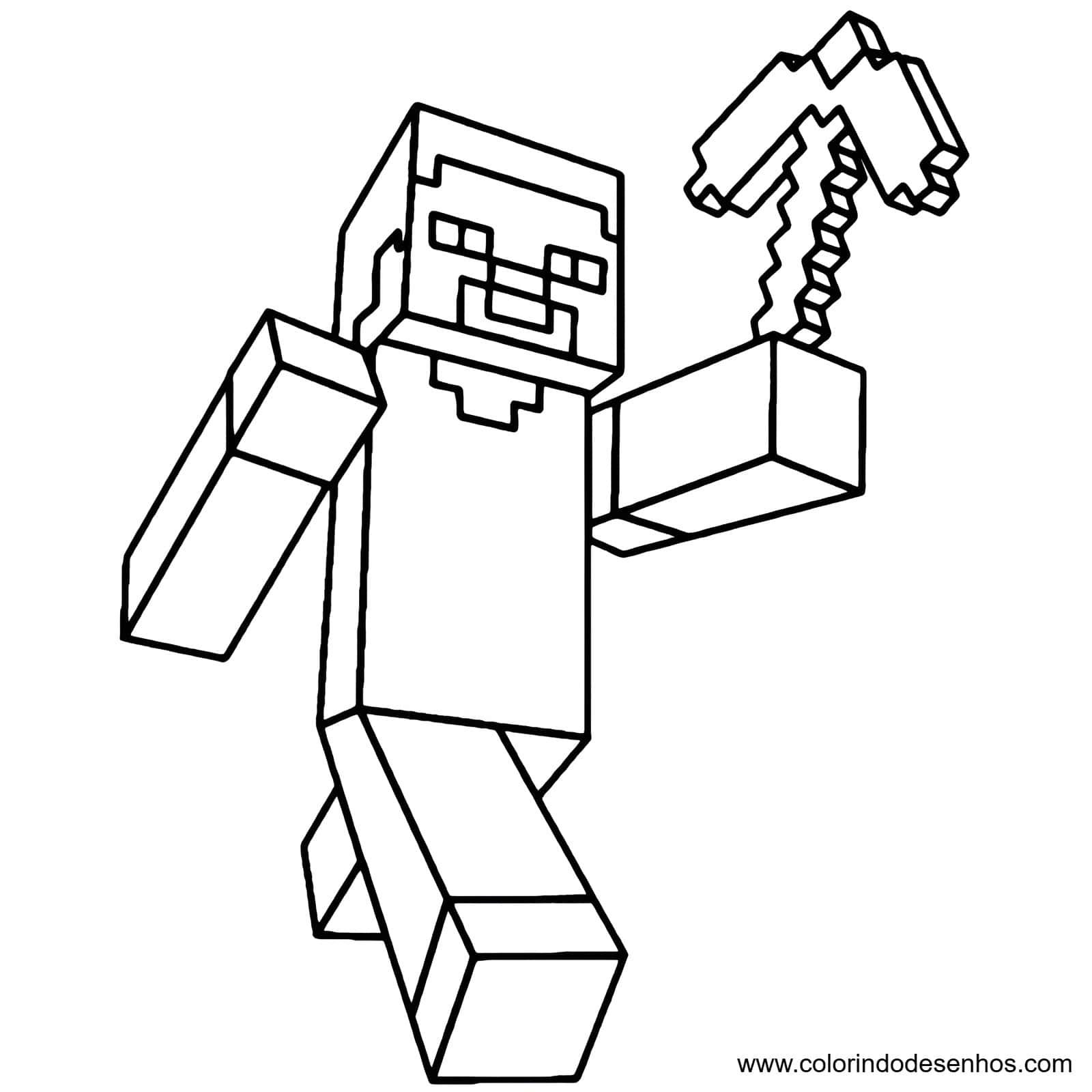 Desenho para colorir e imprimir Minecraft