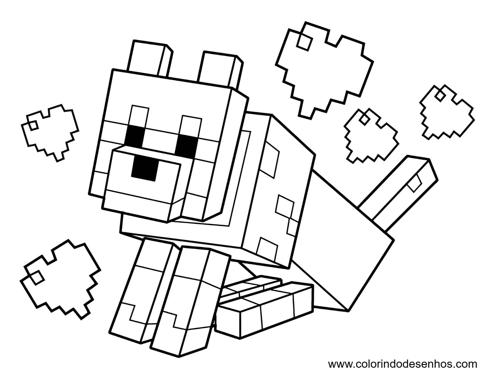 Desenho para colorir e imprimir Minecraft