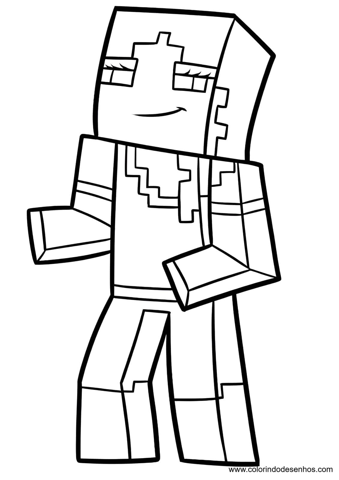 Desenho para colorir e imprimir Minecraft