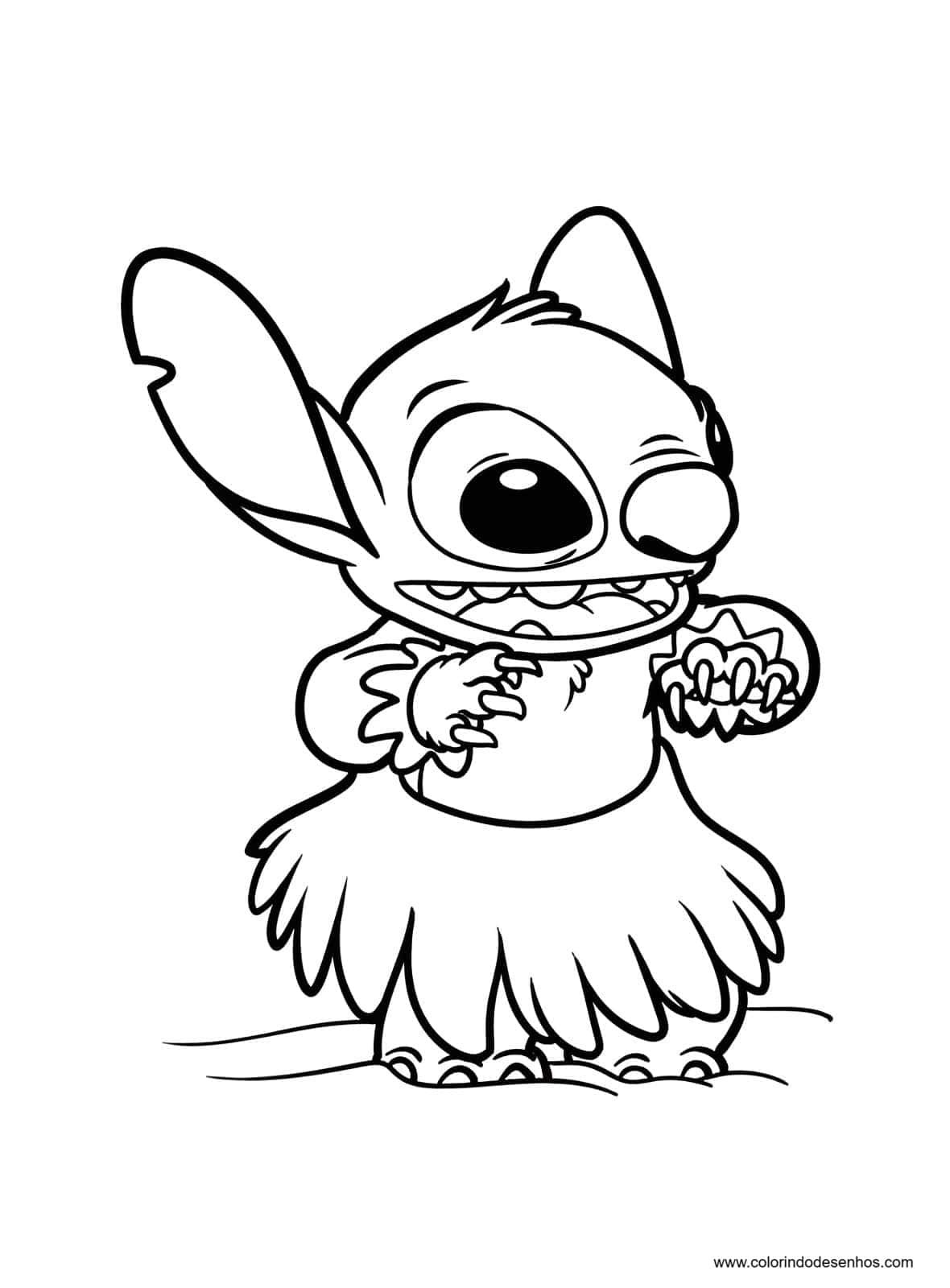 Desenho para colorir e imprimir Stitch