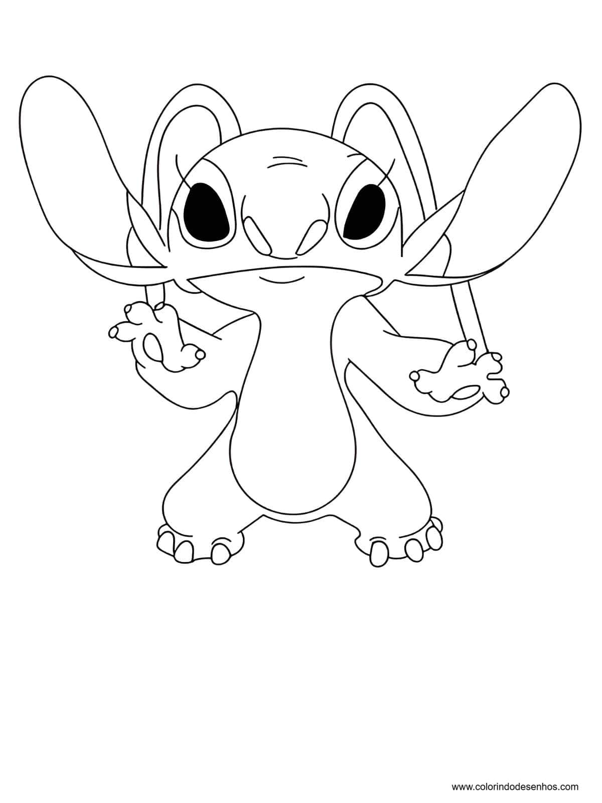 Desenho para colorir e imprimir Stitch