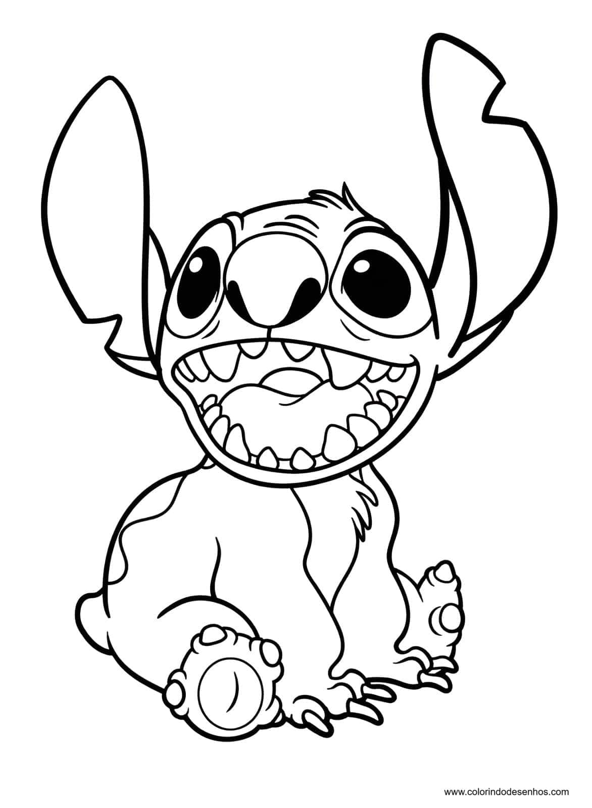 Desenho para colorir e imprimir Stitch