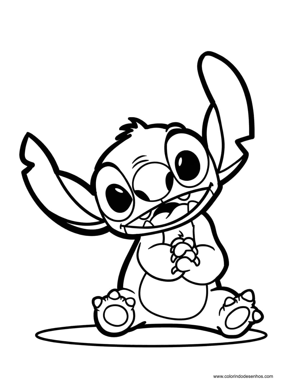 Desenho para colorir e imprimir Stitch