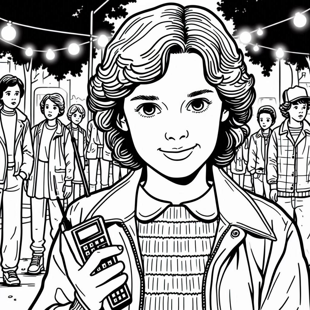 Desenhos stranger things para colorir