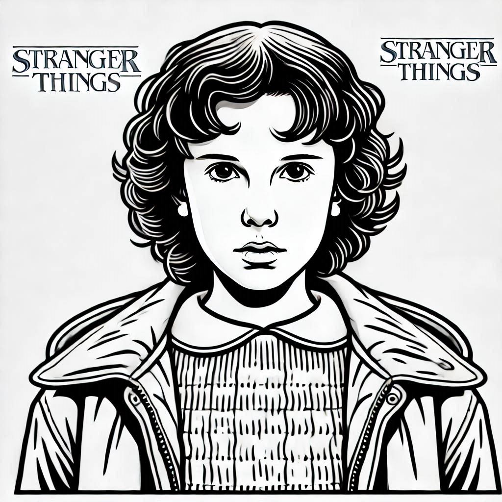 Desenhos stranger things para colorir