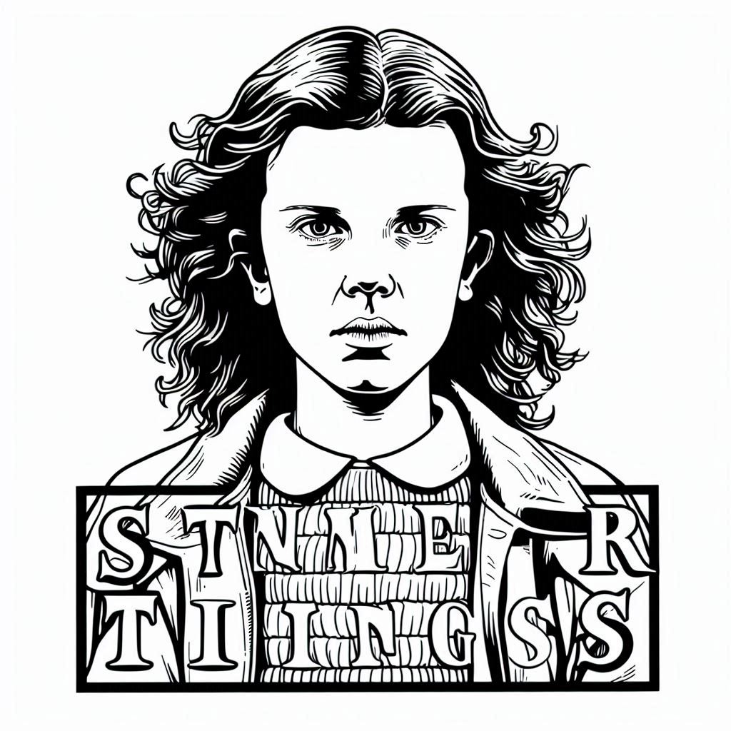 Desenhos stranger things para colorir