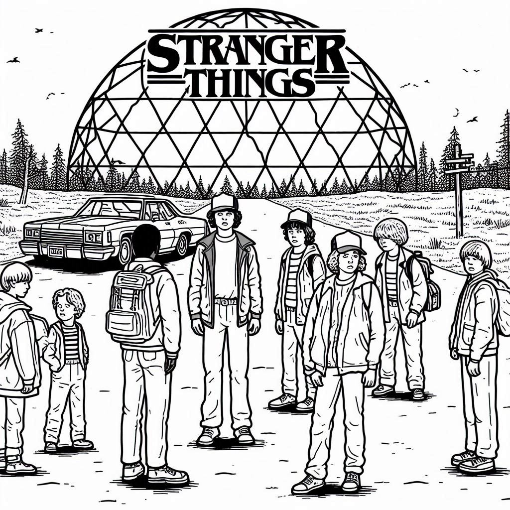 Desenhos stranger things para colorir