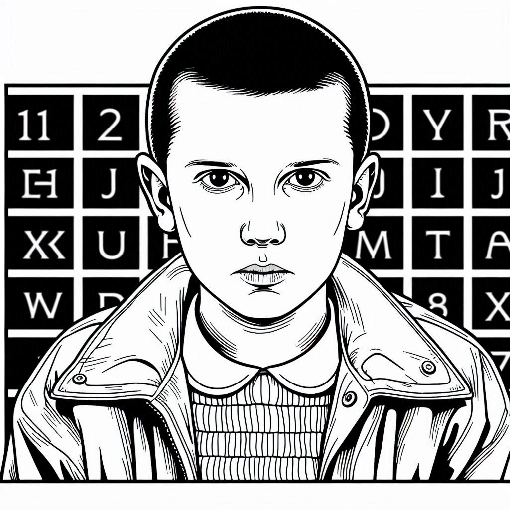 Desenhos stranger things para colorir