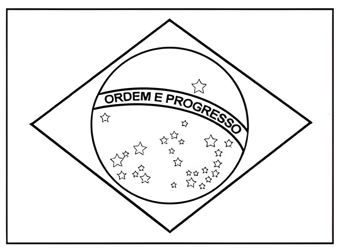 Desenho para colorir Bandeira Do Brasil