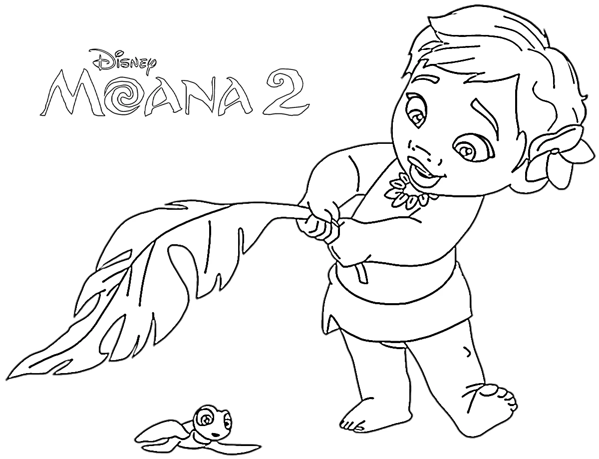 Desenho para colorir Moana 2