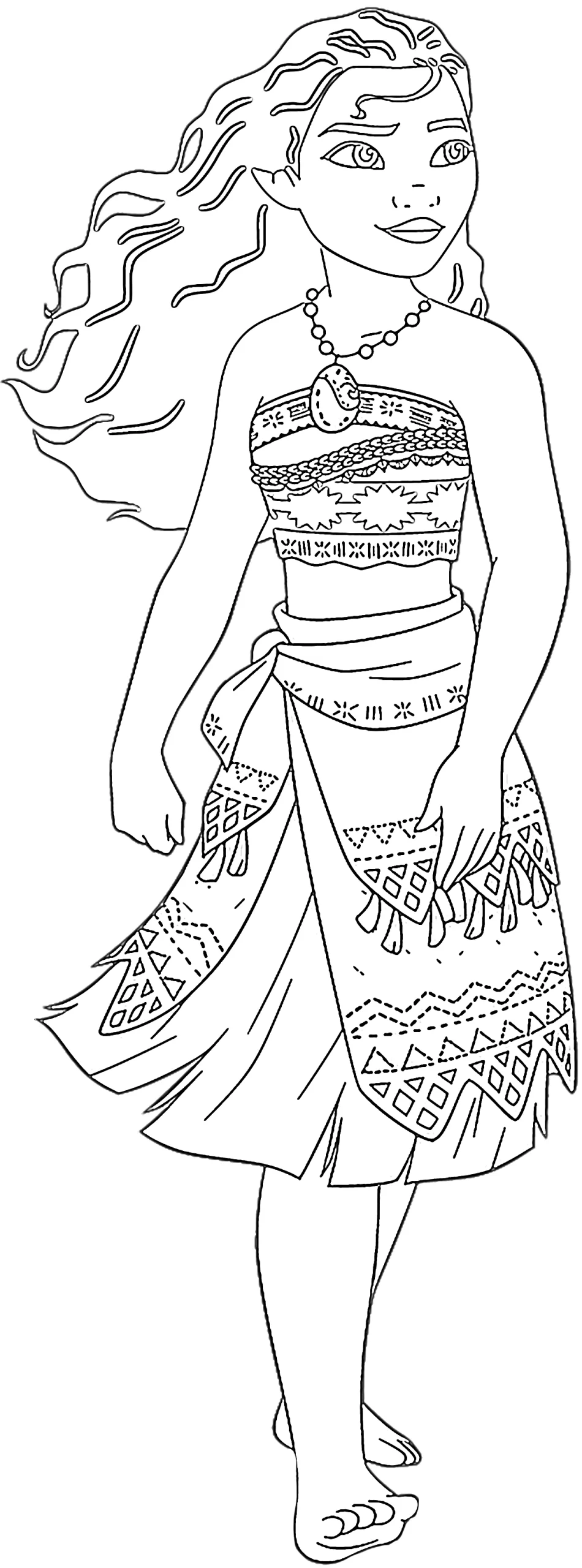 Desenho para colorir Moana 2