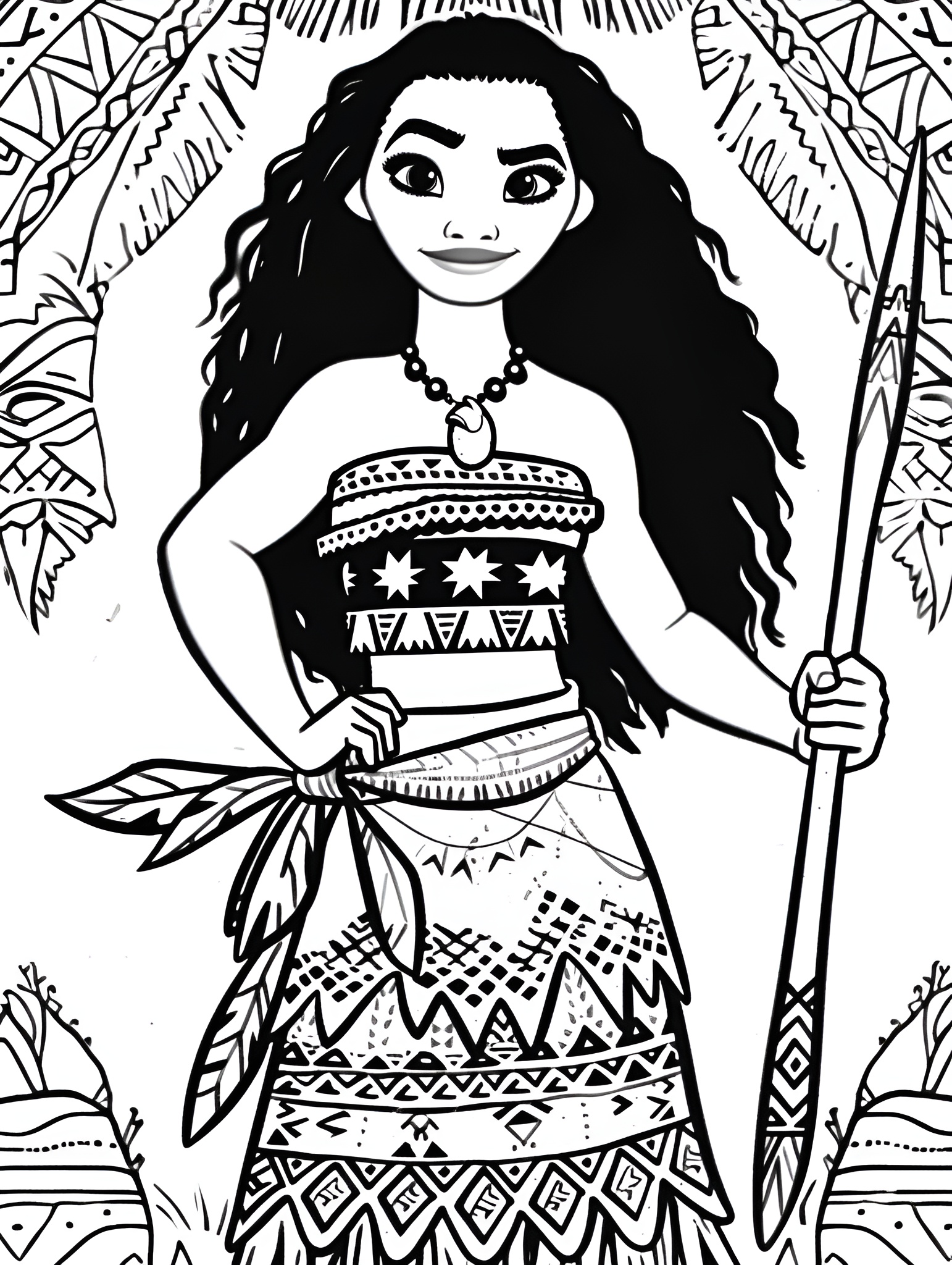 Desenho para colorir Moana 2