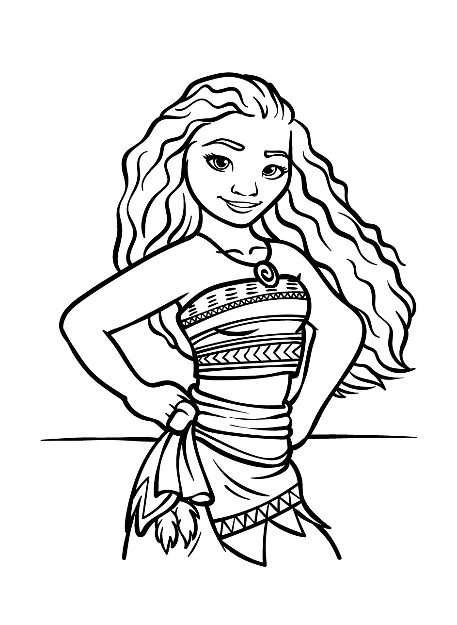 Desenho para colorir Moana 2