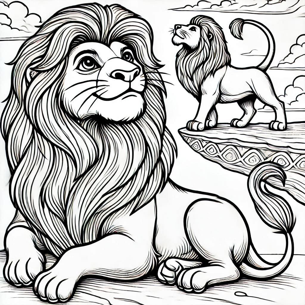 Desenho para colorir Mufasa