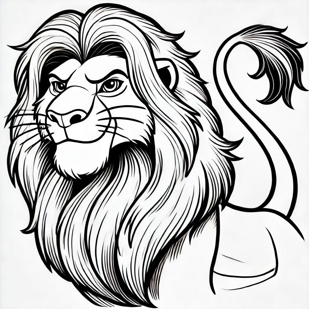 Desenho para colorir Mufasa