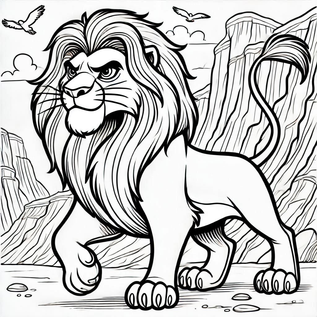 Desenho para colorir Mufasa