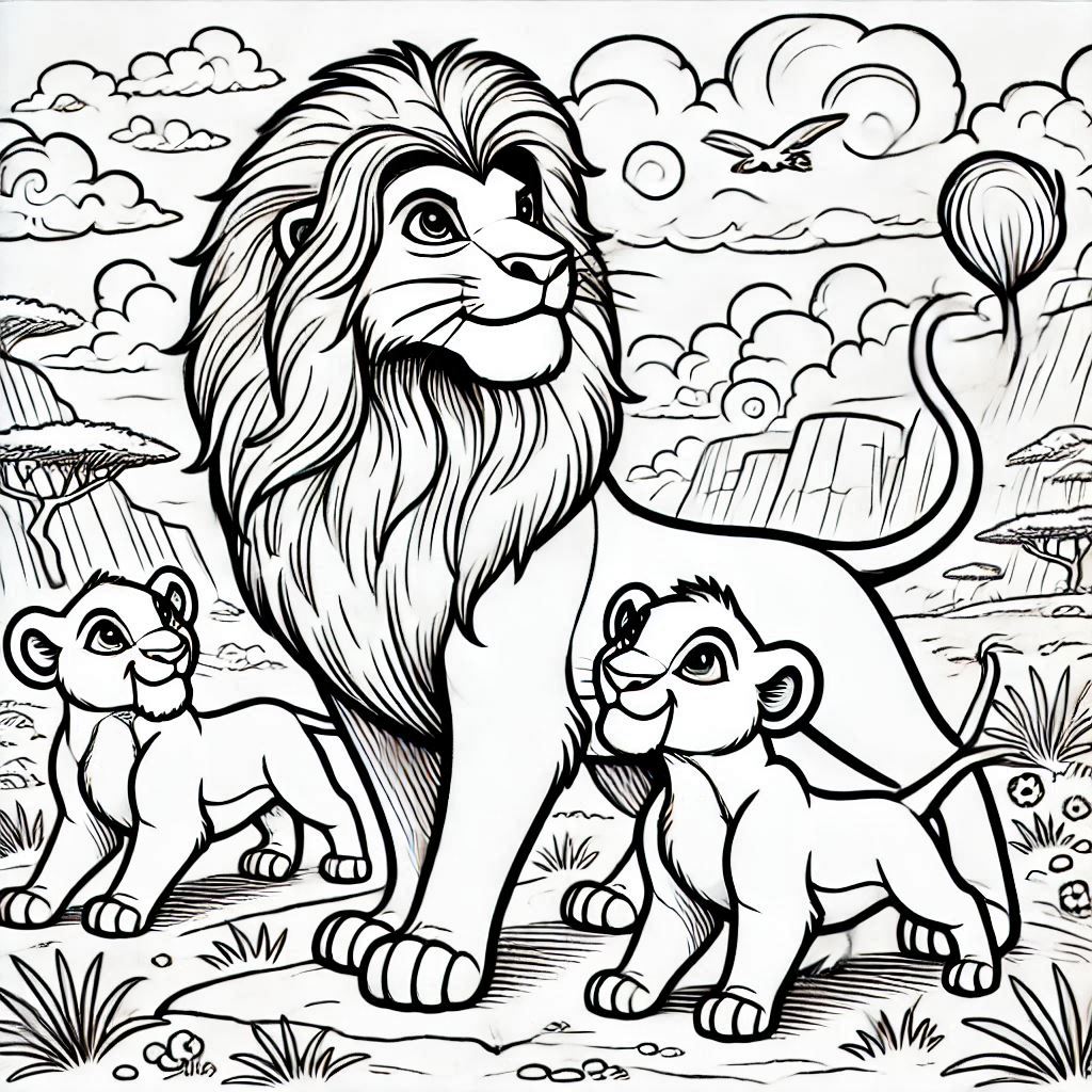 Desenho para colorir Mufasa