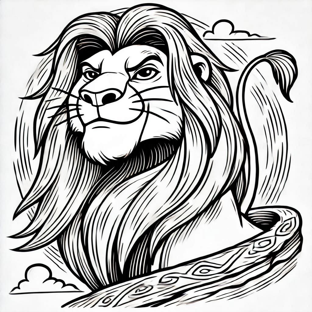 Desenho para colorir Mufasa