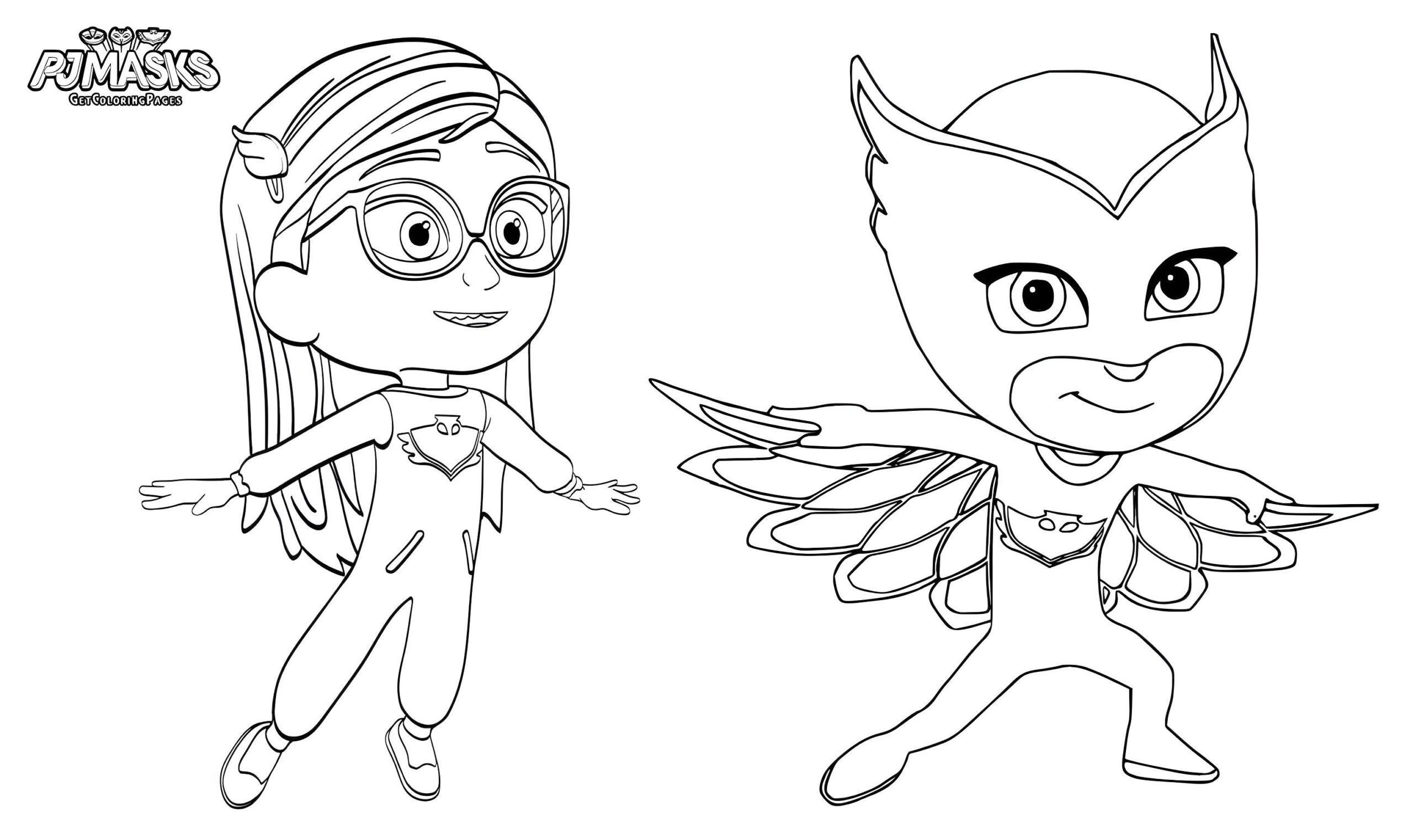 Desenho para colorir Pj Masks