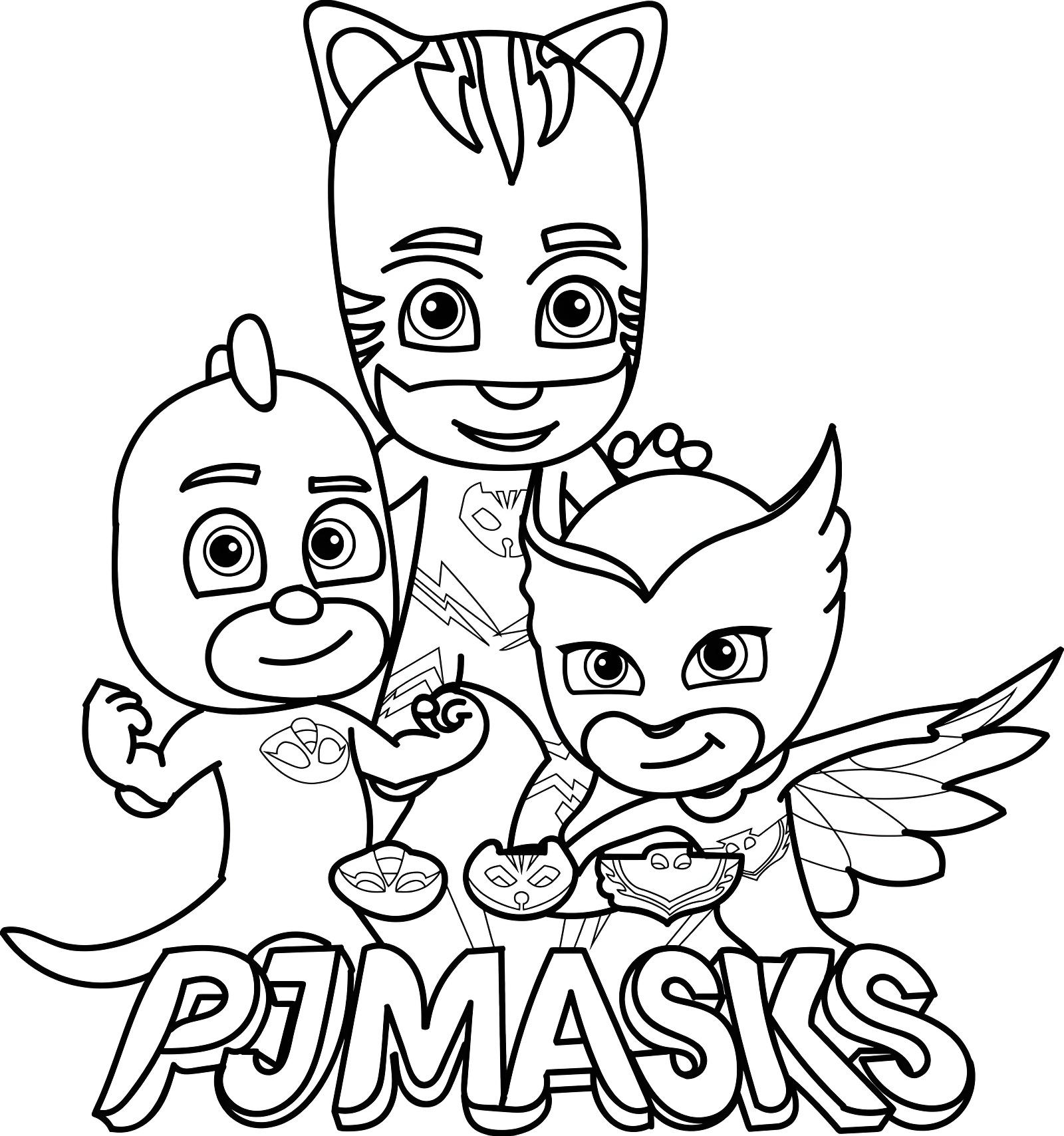 Desenho para colorir Pj Masks