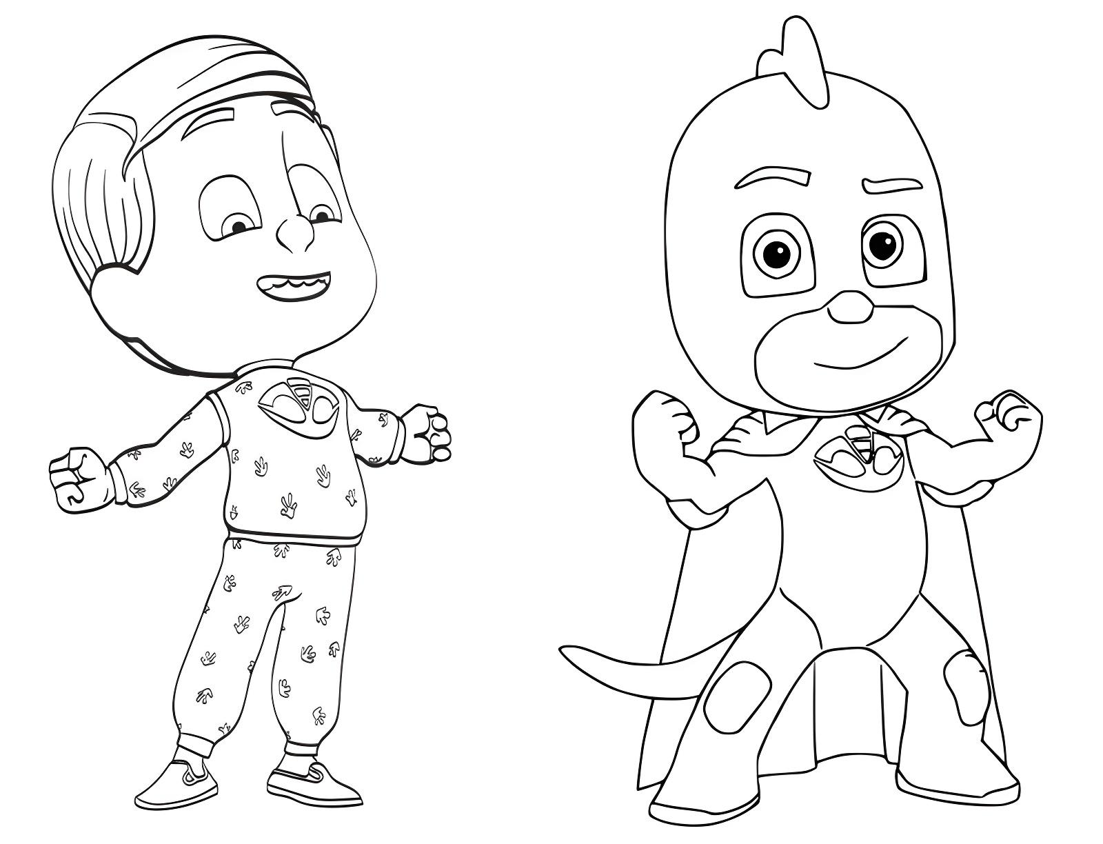 Desenho para colorir Pj Masks