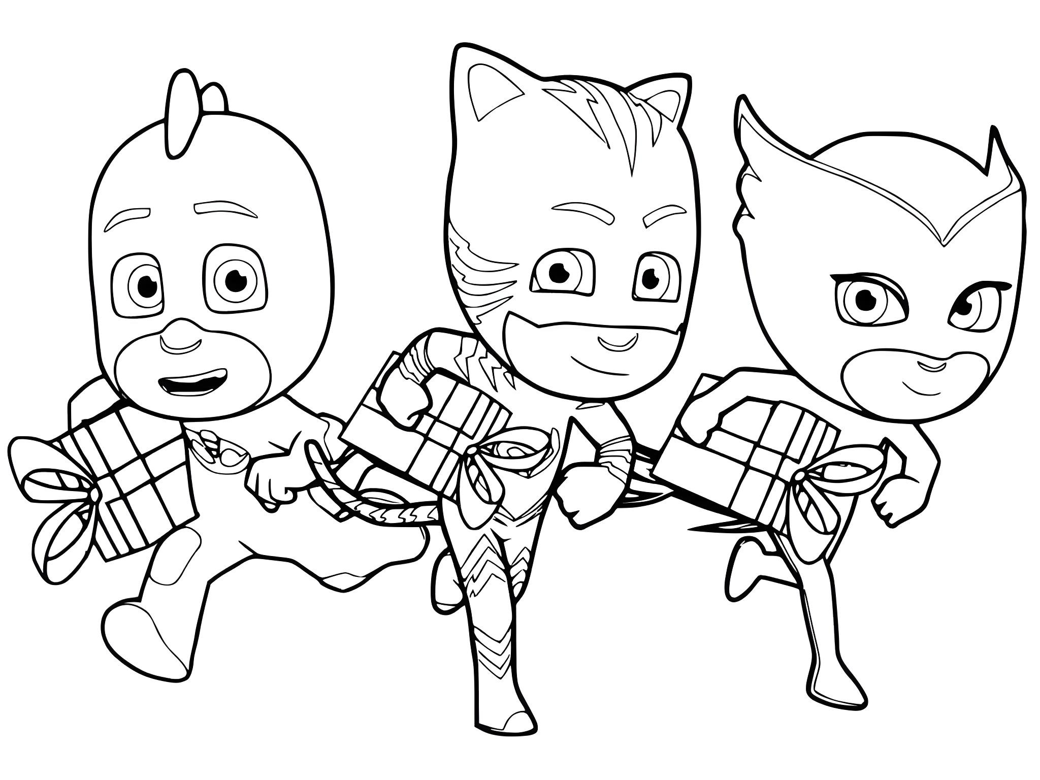 Desenho para colorir Pj Masks