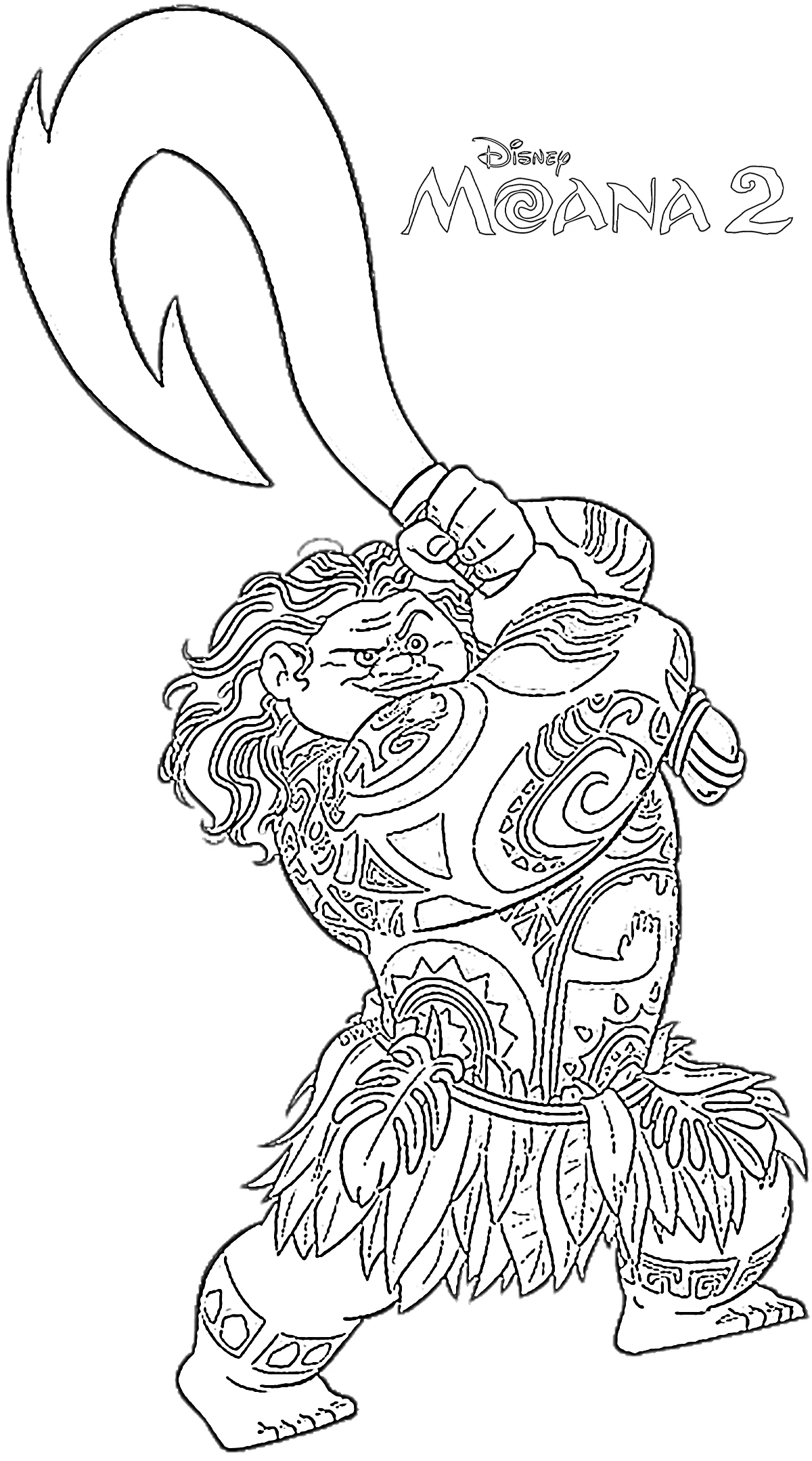 Desenho para colorir Moana 2