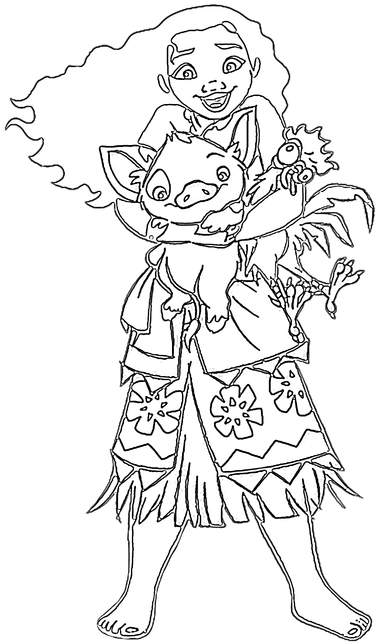 Desenho para colorir Moana 2