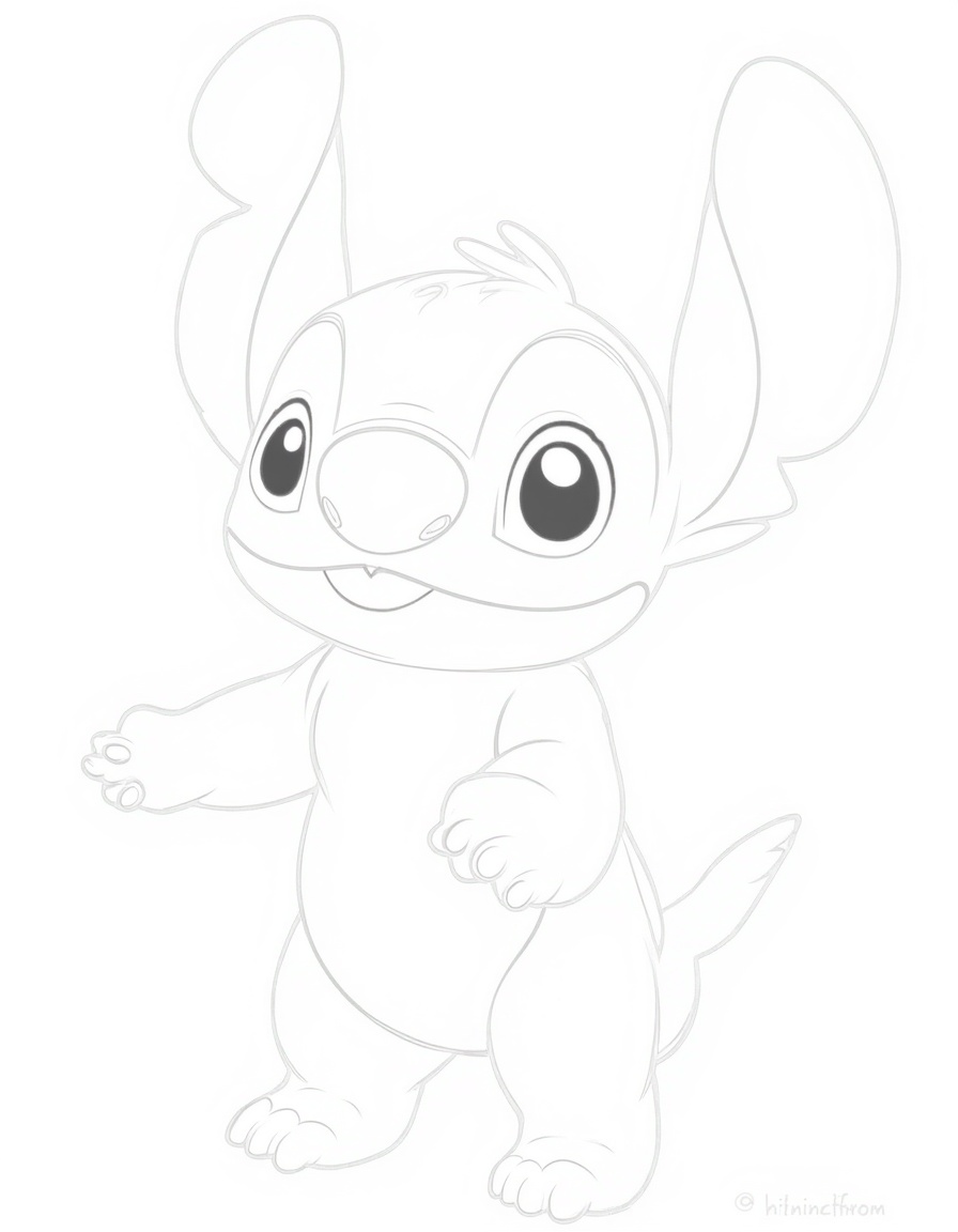 desenho do stitch fofo para colorir