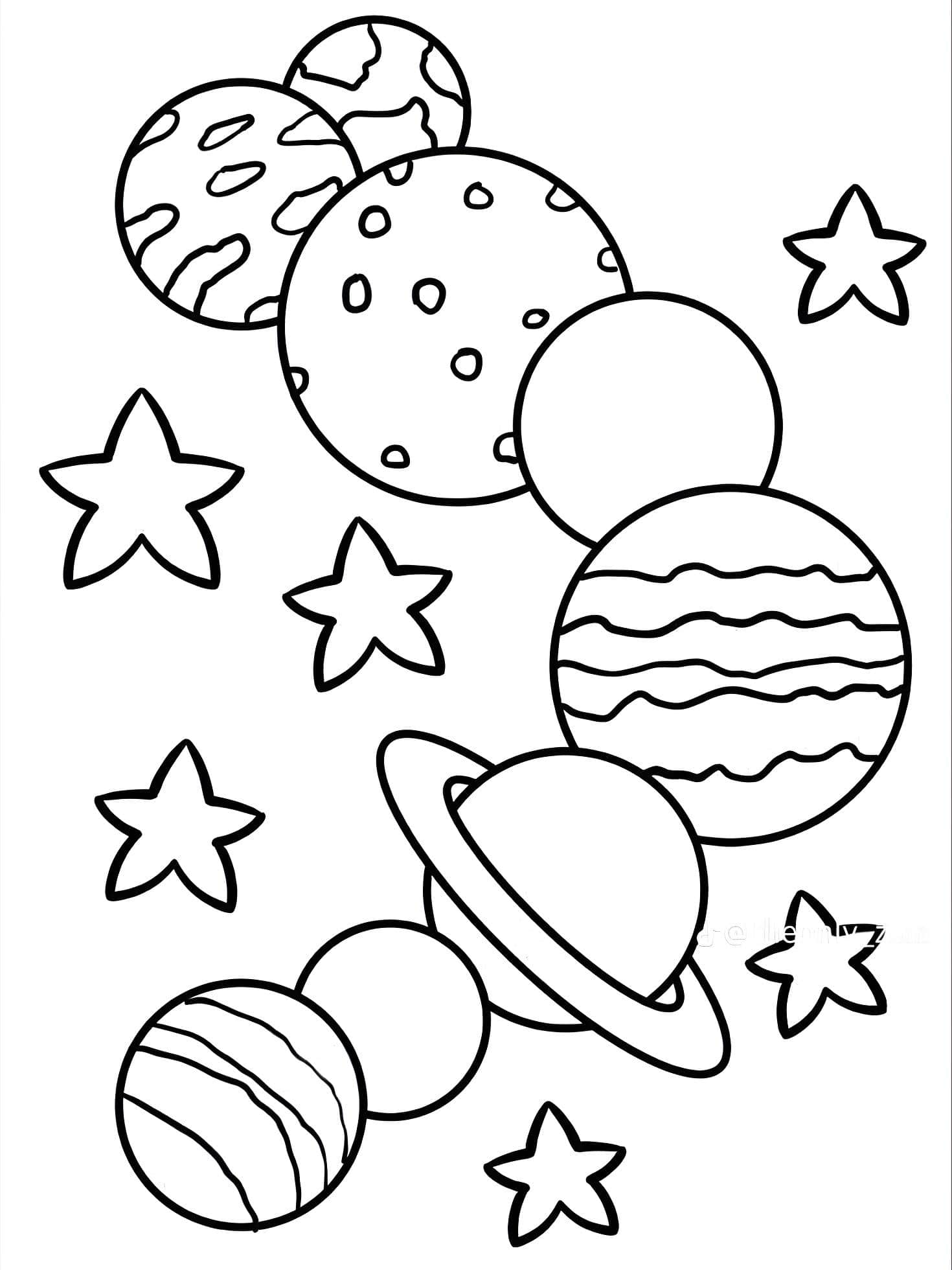 Desenho para colorir Planetas