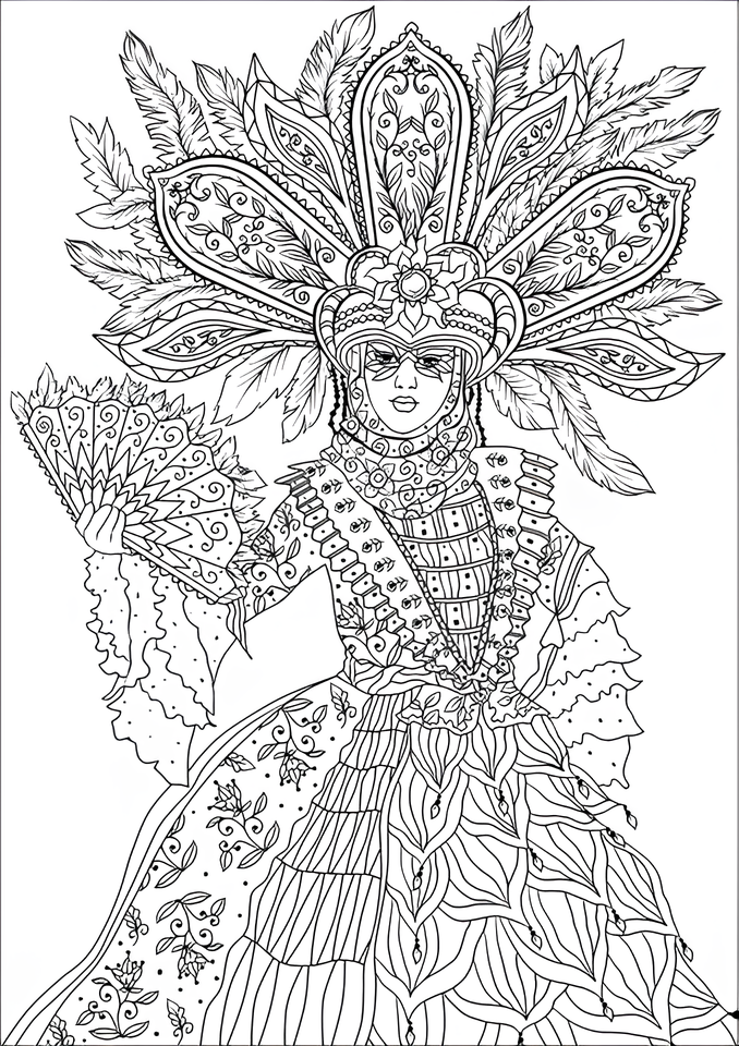 Desenho para colorir Carnaval