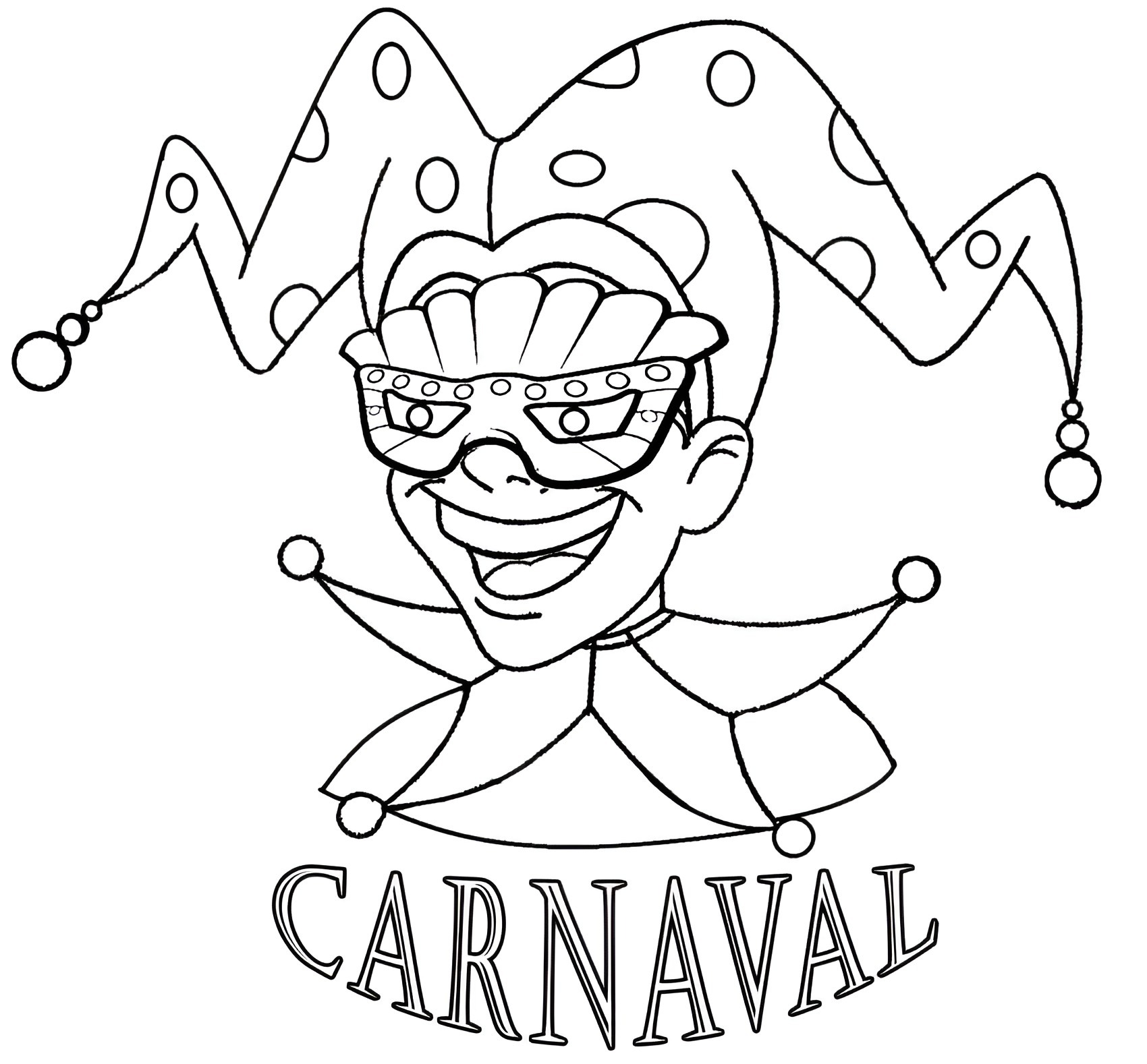 Desenho para colorir Carnaval