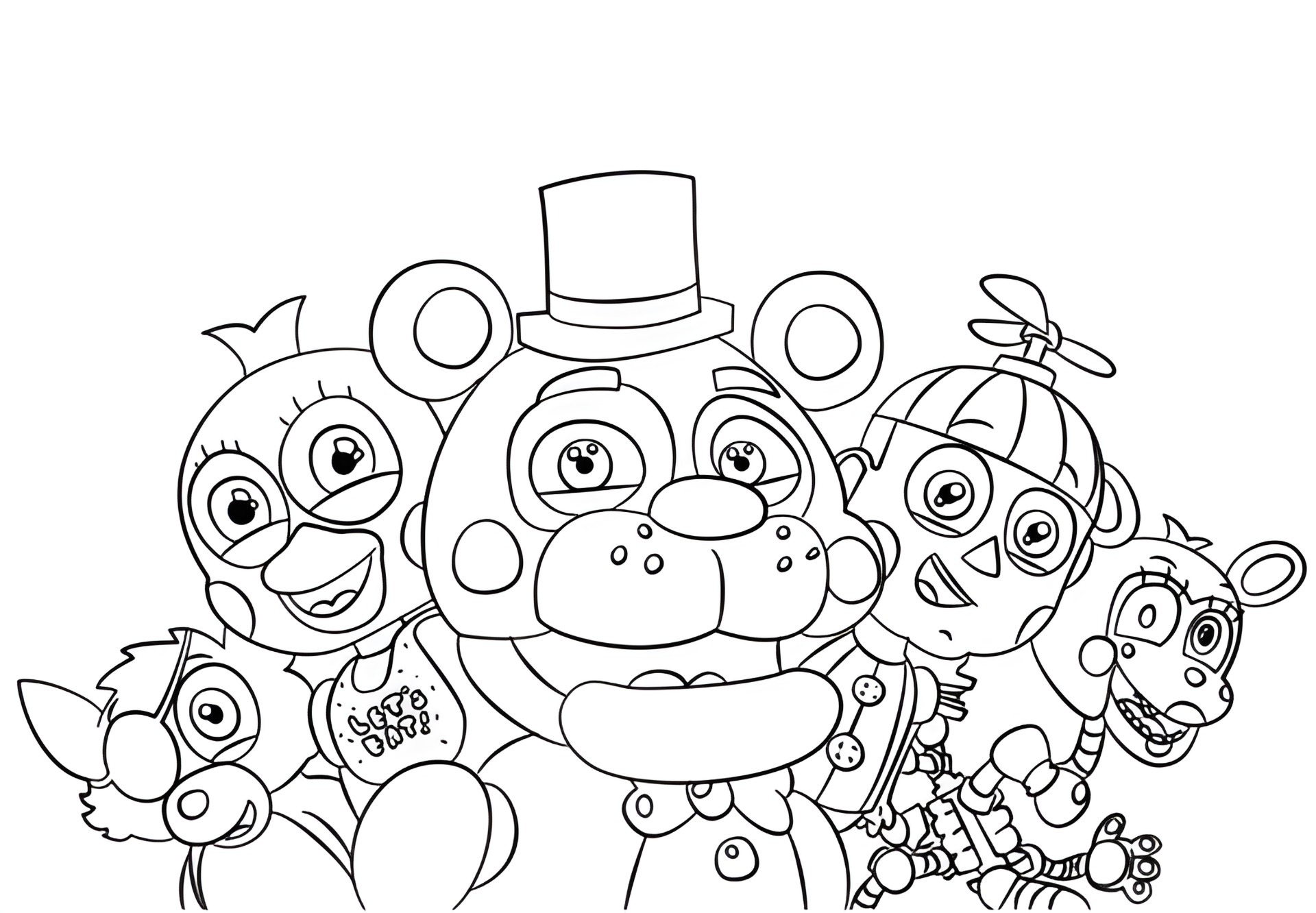 Desenho para colorir Fnaf