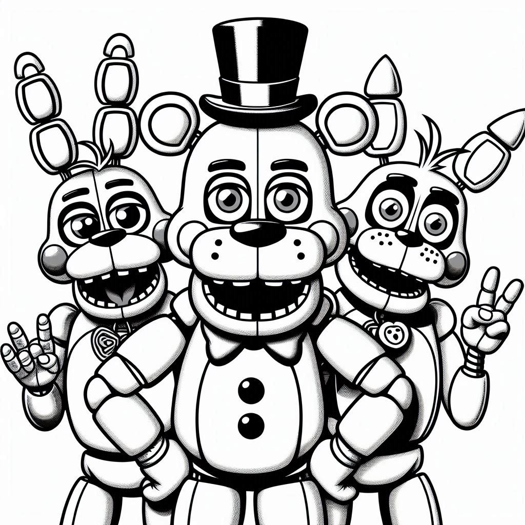 Desenho para colorir Fnaf