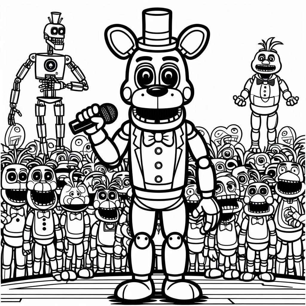 Desenho para colorir Fnaf