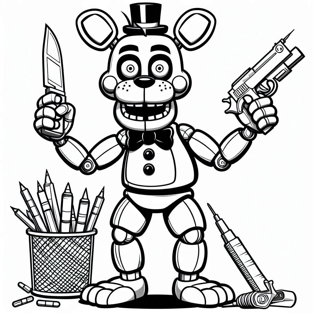 Desenho para colorir Fnaf