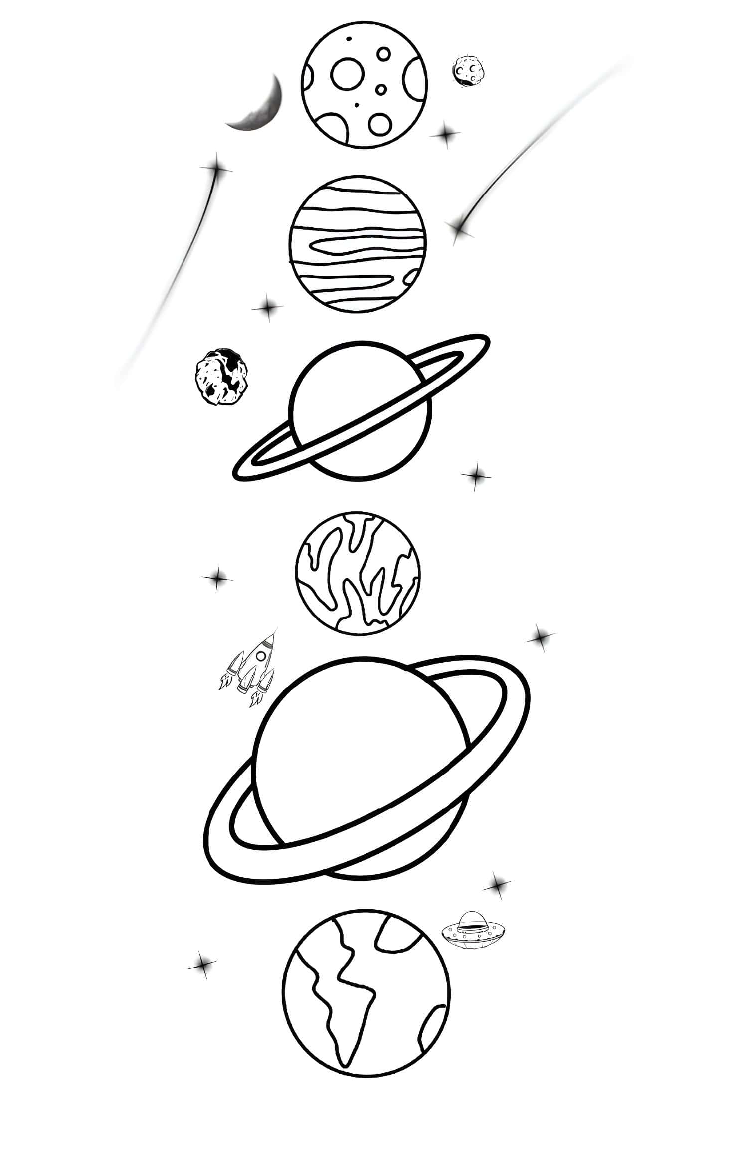 Desenho para colorir Planetas