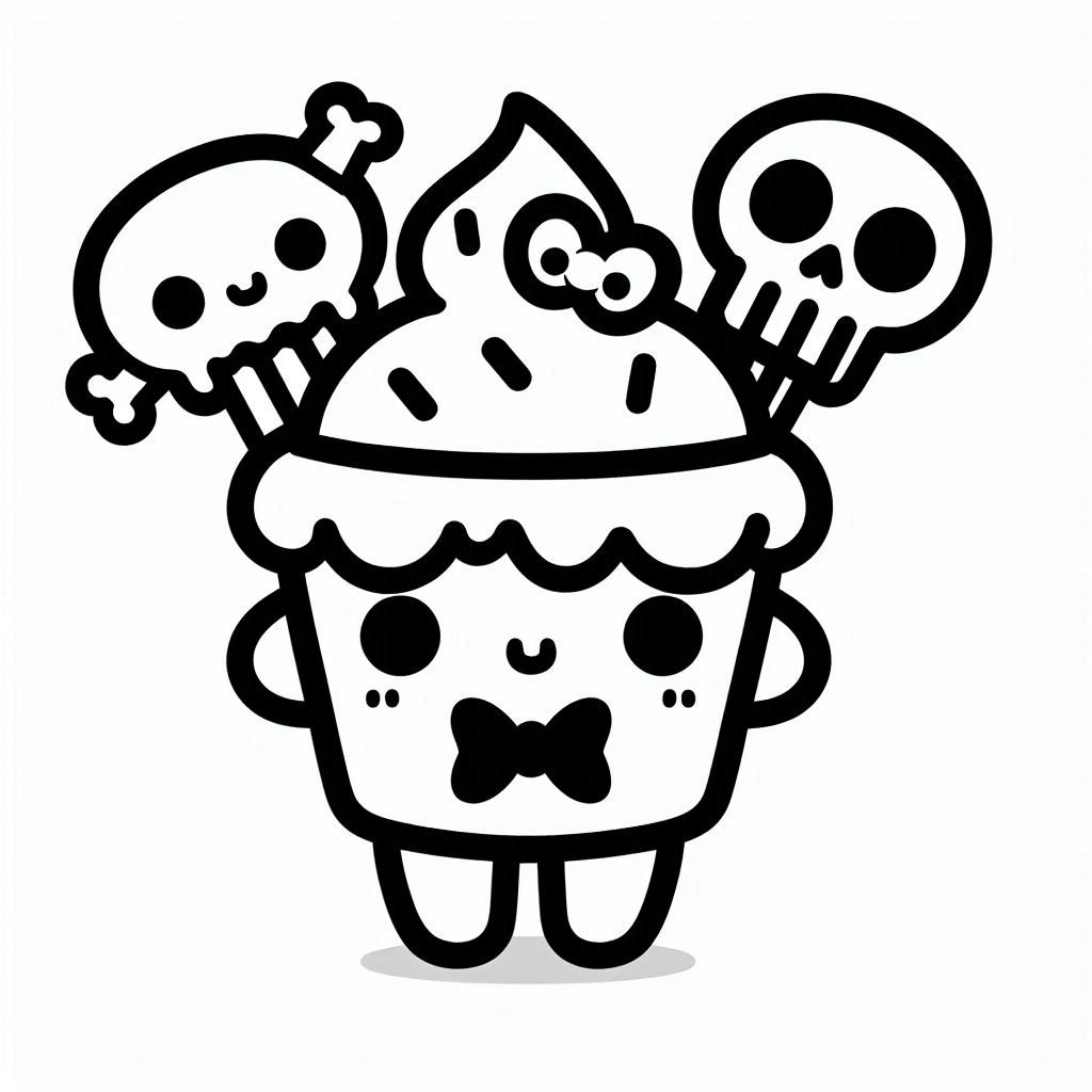 Desenho para colorir Comida Kawaii