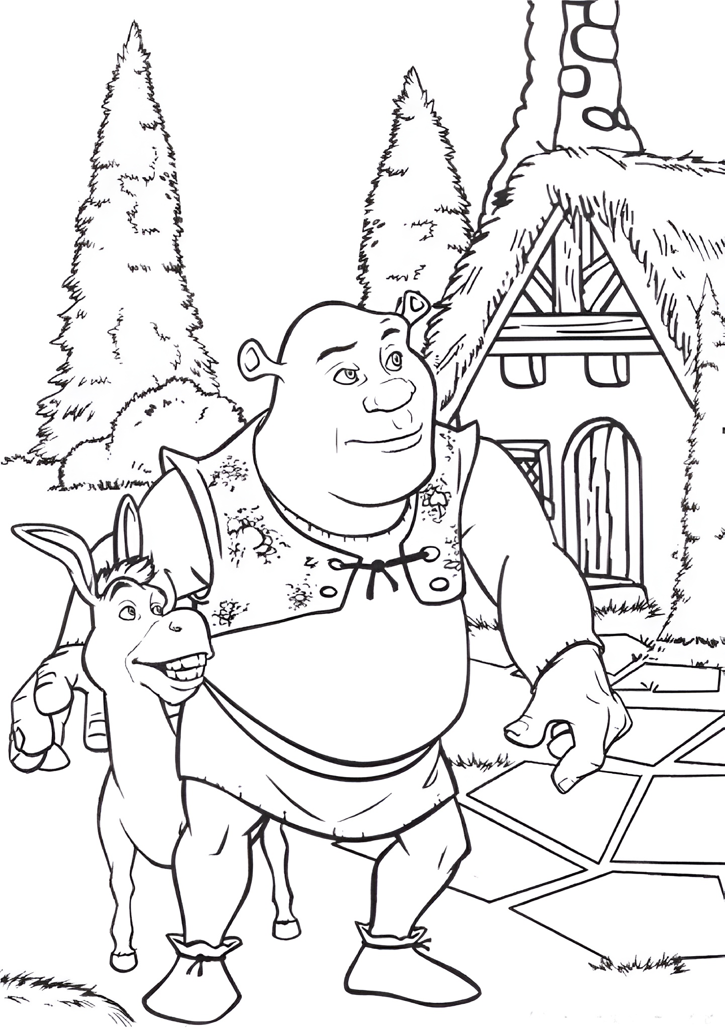 Desenho para colorir Shrek