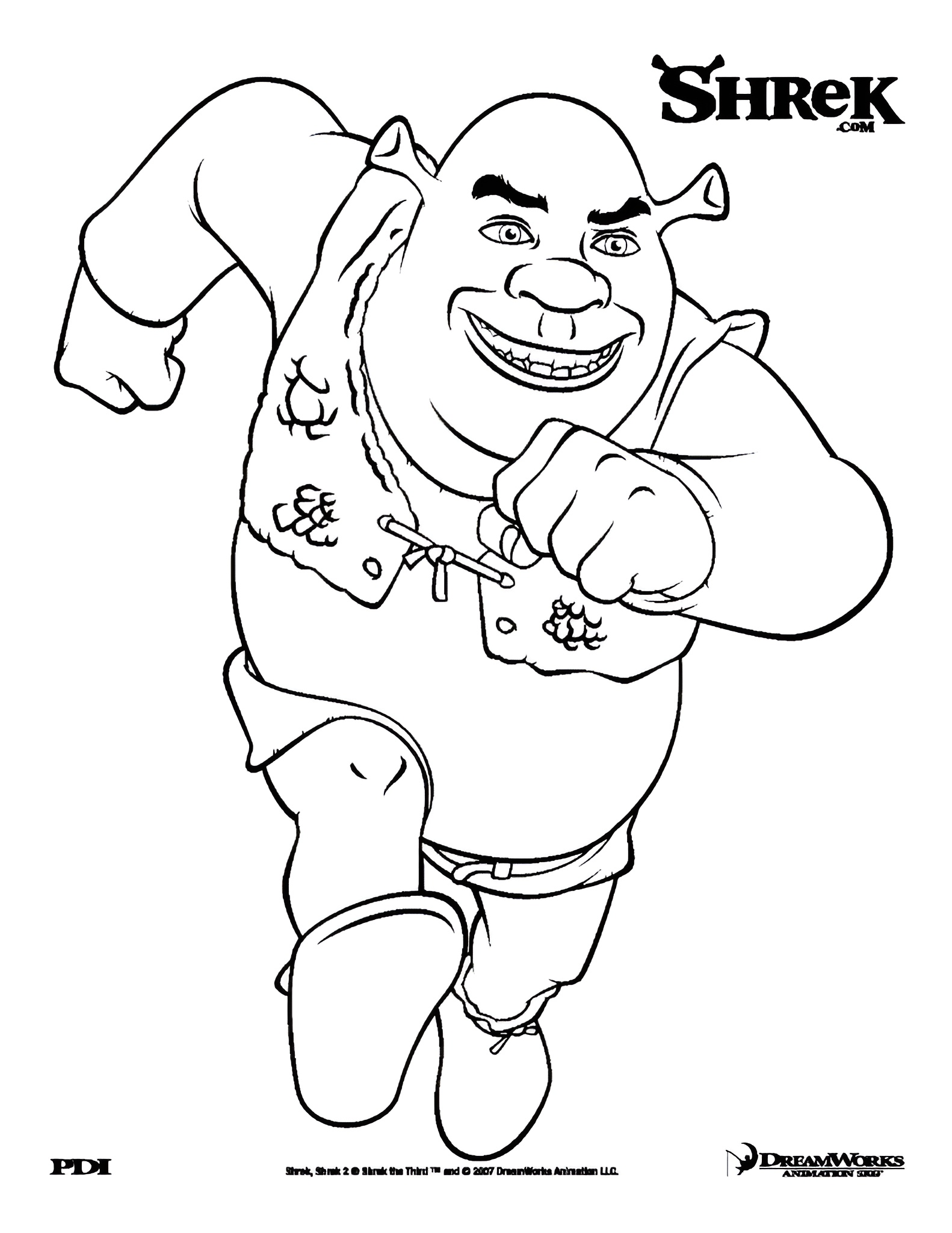 Desenho para colorir Shrek