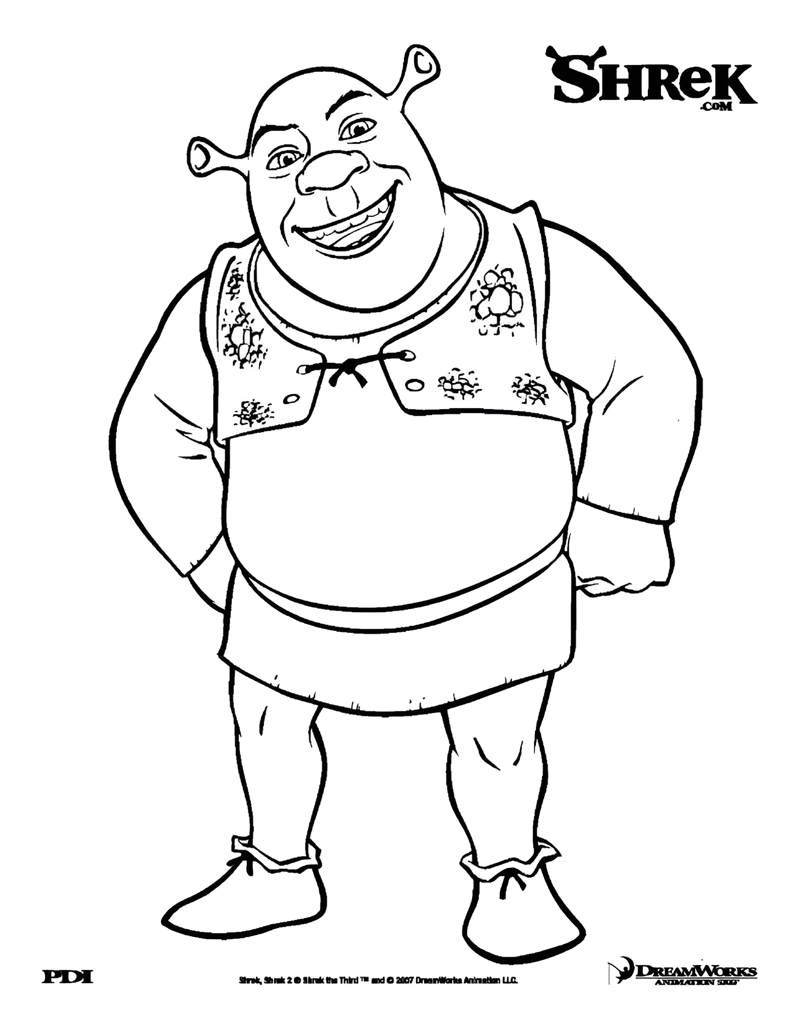 Desenho para colorir Shrek