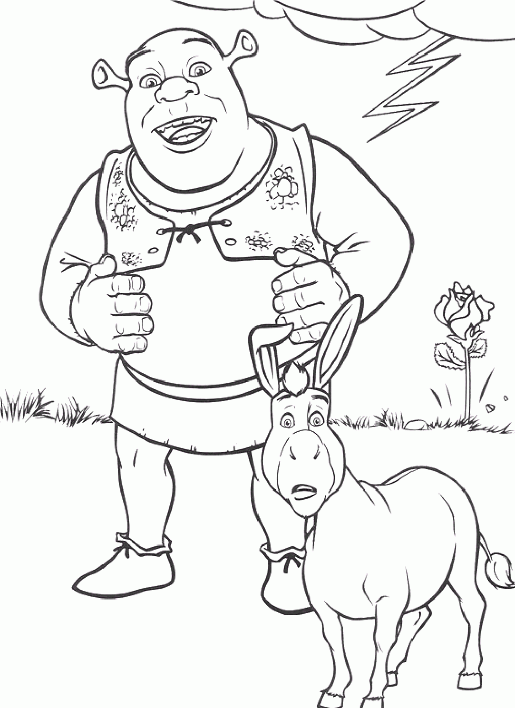 Desenho para colorir Shrek