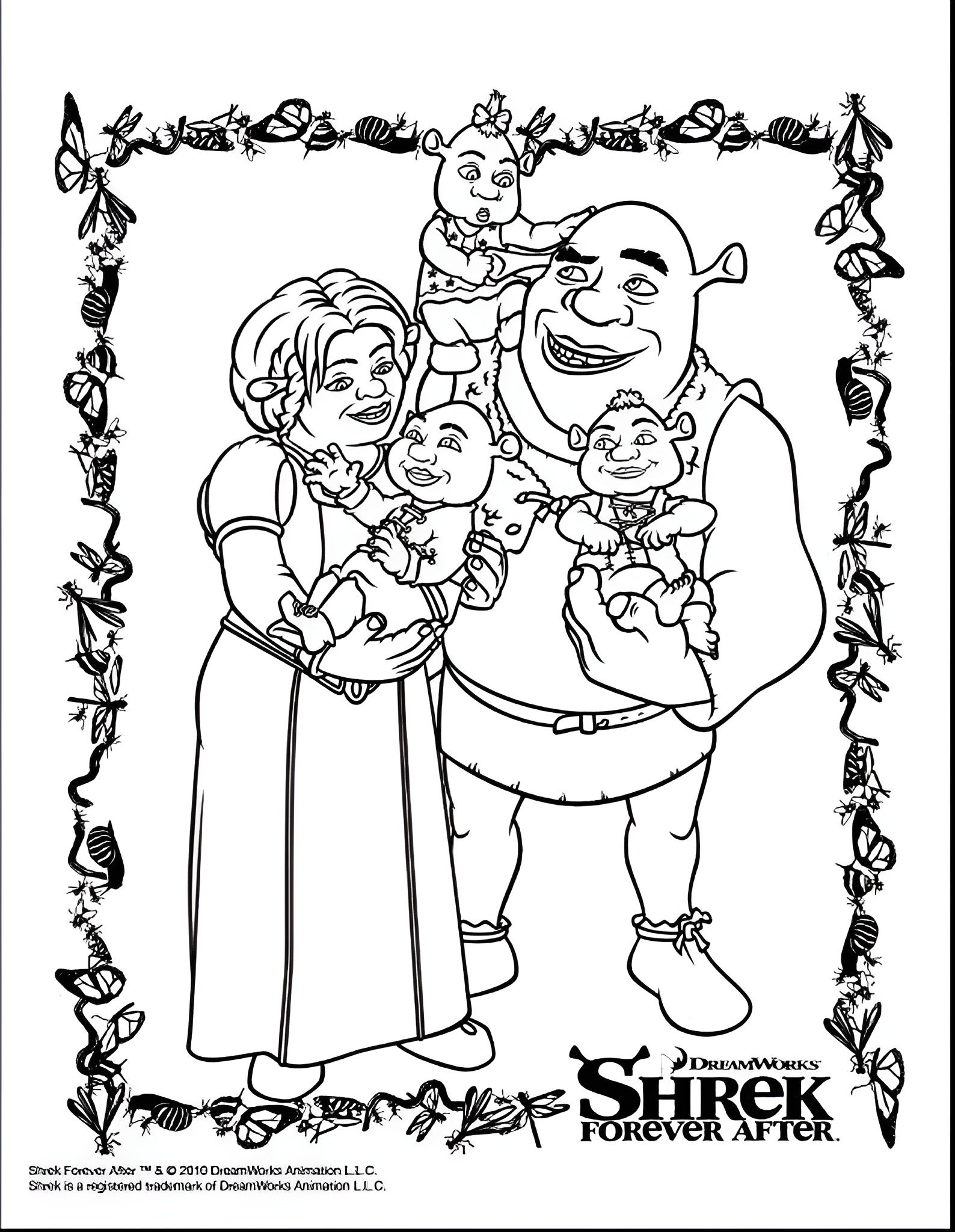 Desenho para colorir Shrek