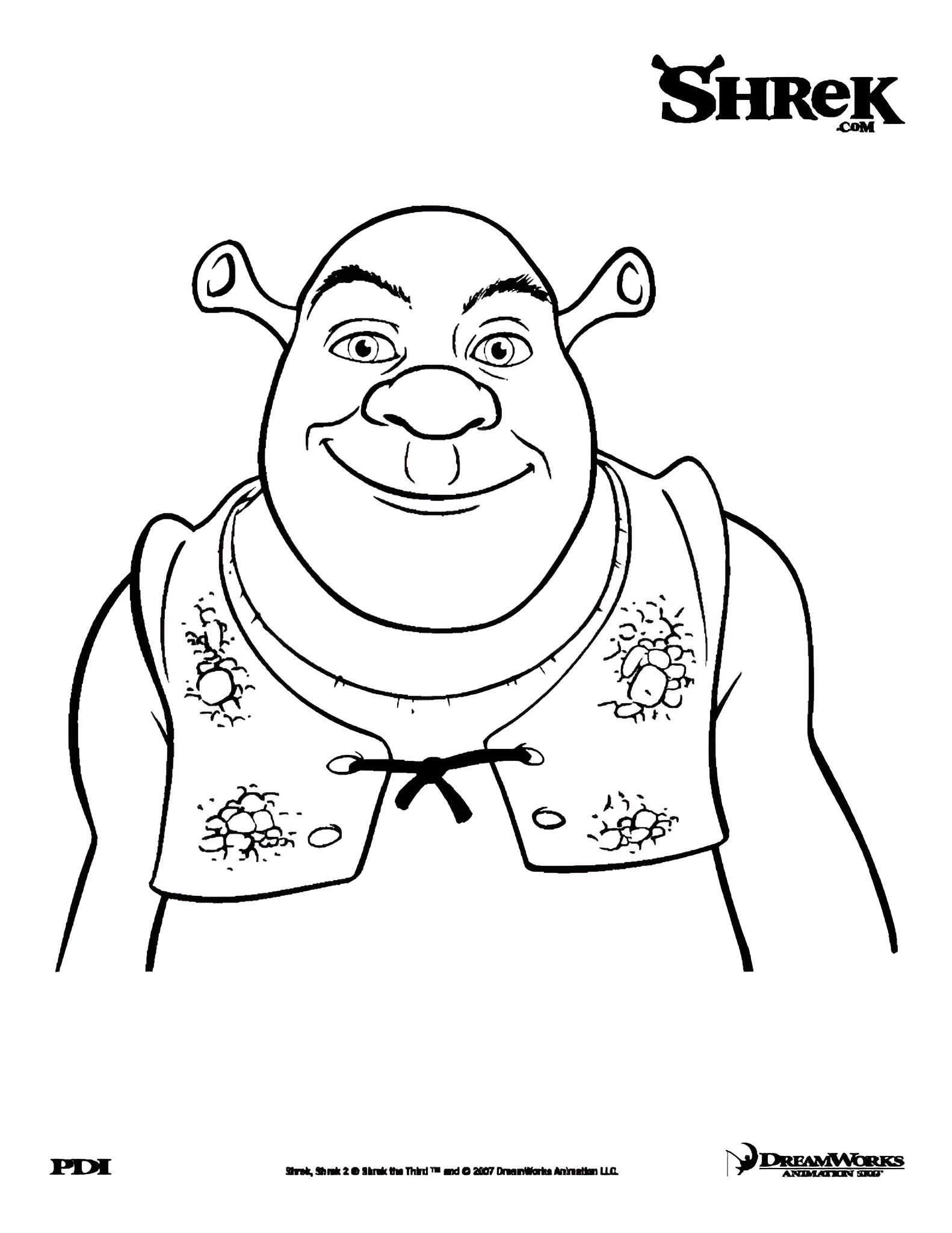 Desenho para colorir Shrek